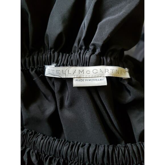 STELLA MCCARTNEY Black Reyna off-the-shoulder poplin dress Sz IT 42 US M (V1 - Picture 11 of 12